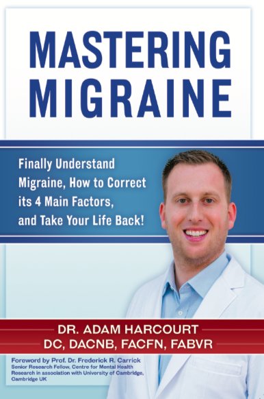 Mastering Migraine book cover by Dr. Adam Harcourt